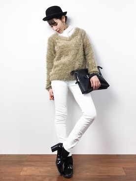 田中彩央里さん（レディース・158cm）の冬コーディネート