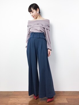 田中彩央里さん（レディース・158cm）の冬コーディネート