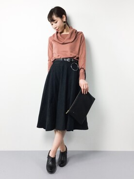 田中彩央里さん（レディース・158cm）の冬コーディネート