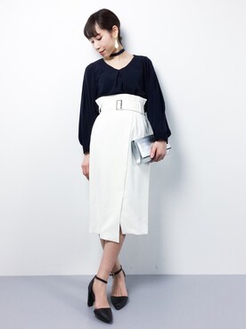 田中彩央里さん(レディース・158cm)の冬コーディネート