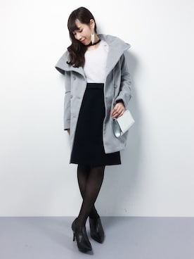 「夢展望（ユメテンボウ）のアイテム（ジャケット/アウター）」を使った、田中彩央里さん（レディース・158cm）の冬コーディネート