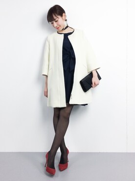 田中彩央里さん（レディース・158cm）の冬コーディネート