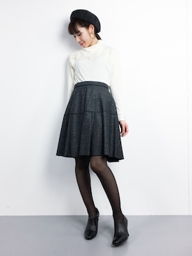 田中彩央里さん（レディース・158cm）の冬コーディネート