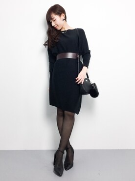 田中彩央里さん（レディース・158cm）の冬コーディネート