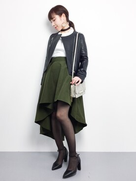 田中彩央里さん（レディース・158cm）の冬コーディネート