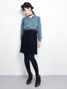 田中彩央里さん（レディース・158cm）の冬コーディネート