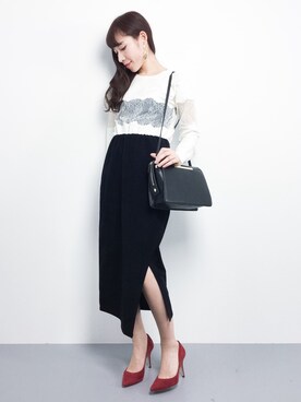 田中彩央里さん（レディース・158cm）の冬コーディネート