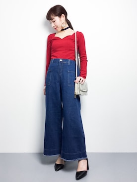 「ROYAL PARTY」｜田中彩央里さん（レディース・158cm）の冬コーディネート