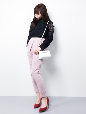 田中彩央里さん（レディース・158cm）の冬コーディネート