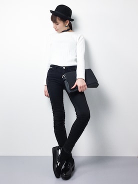 田中彩央里さん（レディース・158cm）の冬コーディネート