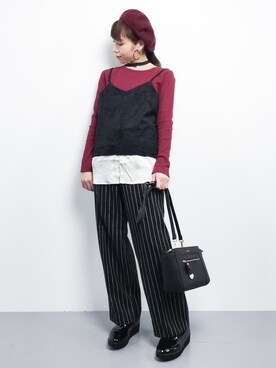 田中彩央里さん（レディース・158cm）の冬コーディネート