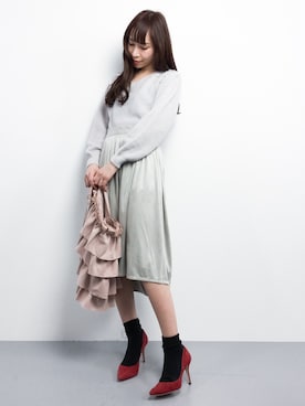 田中彩央里さん（レディース・158cm）の冬コーディネート