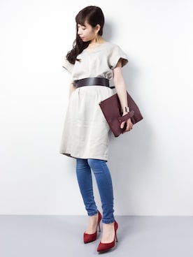 田中彩央里さん(レディース・158cm)の冬コーディネート