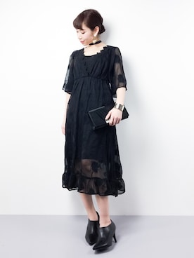 田中彩央里さん（レディース・158cm）の冬コーディネート