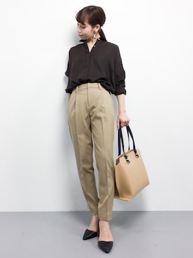 田中彩央里さん（レディース・158cm）の冬コーディネート