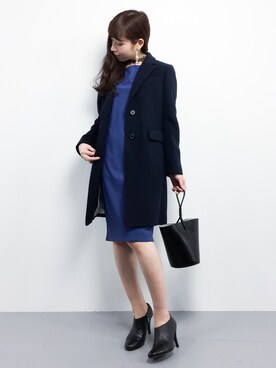 「MACKINTOSH PHILOSOPHY（ﾏｯｷﾝﾄｯｼｭ ﾌｨﾛｿﾌｨｰ）のアイテム（ジャケット/アウター）」を使った、田中彩央里さん（レディース・158cm）の冬コーディネート