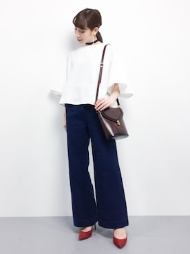 田中彩央里さん（レディース・158cm）の冬コーディネート