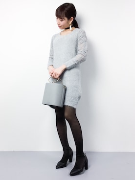 田中彩央里さん（レディース・158cm）の冬コーディネート