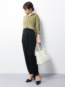 田中彩央里さん（レディース・158cm）の冬コーディネート