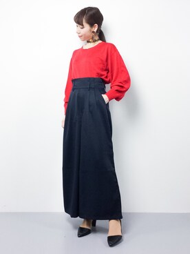 田中彩央里さん(レディース・158cm)の冬コーディネート