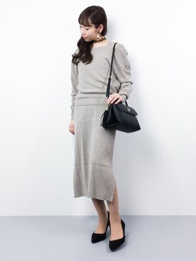 田中彩央里さん(レディース・158cm)の冬コーディネート