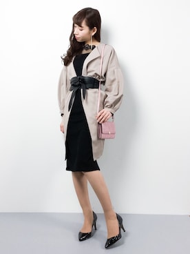 「and it_（アンドイット）のアイテム（その他アウター）」を使った、田中彩央里さん（レディース・158cm）の冬コーディネート