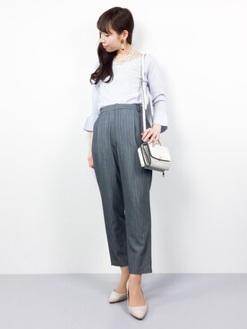 「CLEARIMPRESSION （クリアインプレッション）のアイテム」を使った、田中彩央里さん（レディース・158cm）の冬コーディネート
