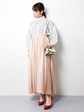 「Ted Baker（テッドベーカー）のアイテム」を使った、田中彩央里さん（レディース・158cm）の冬コーディネート