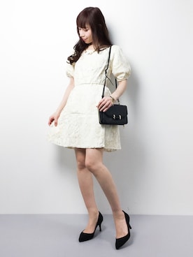 「Aラインワンピース」｜田中彩央里さん（レディース・158cm）の冬コーディネート