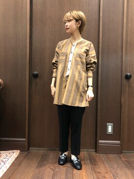 「細身のパンツ」｜mis.さん（レディース・149cm）の秋コーディネート