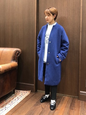 「NOMBRE IMPAIR（ノンブルアンペール）のアイテム（その他アウター）」を使った、mis.さん（レディース・149cm）の秋コーディネート