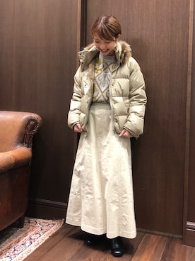 「NOMBRE IMPAIR（ノンブルアンペール）のアイテム（ダウンジャケット/コート）」を使った、mis.さん（レディース・149cm）の秋コーディネート