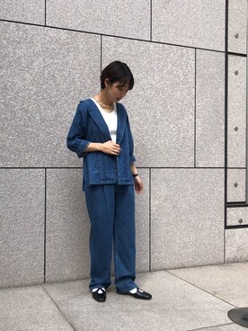 「NOMBRE IMPAIR（ノンブルアンペール）のアイテム（パンプス）」を使った、mis.さん（レディース・149cm）の春コーディネート