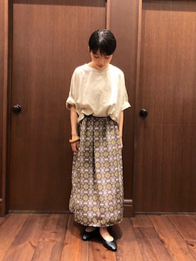 「NOMBRE IMPAIR（ノンブルアンペール）のアイテム（その他シューズ）」を使った、mis.さん（レディース・149cm）の夏コーディネート