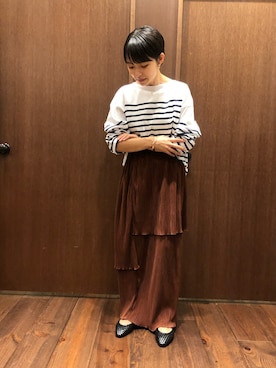 「NOMBRE IMPAIR（ノンブルアンペール）のアイテム（その他シューズ）」を使った、mis.さん（レディース・149cm）の夏コーディネート