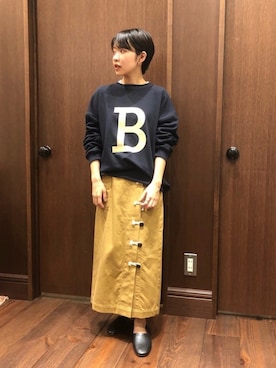 「NOMBRE IMPAIR（ノンブルアンペール）のアイテム（その他シューズ）」を使った、mis.さん（レディース・149cm）の秋コーディネート
