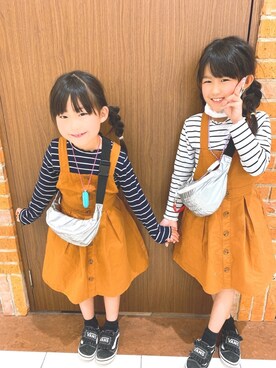 「お揃いコーデ」｜「アイテム（その他）」を使った、yumeaimamaさん（キッズ・120cm）の春コーディネート