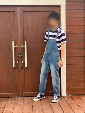 「Jungle Storm（ジャングルストーム）のアイテム（オールインワン・サロペット）」を使った、ぼう。さん（メンズ・173cm）の夏コーディネート