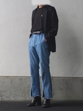 「RANDOM IDENTITIES（ランダムアイデンティティーズ）のアイテム（シューズ）」を使った、mobさん（メンズ・177cm）の秋コーディネート