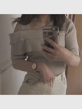 「H&M（エイチ・アンド・エム）のアイテム（アナログ腕時計）」を使った、mさん（レディース・165cm）の夏コーディネート
