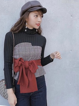 「タートルネックセーター」｜cielairさん（レディース・173cm）の冬コーディネート
