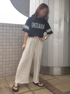 「ビーサンコーデ」｜Natsumiさん（レディース・159cm）の夏コーディネート