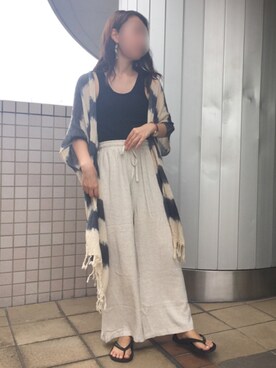 「ビーサンコーデ」｜Natsumiさん（レディース・159cm）の夏コーディネート