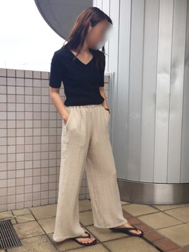 「ビーサンコーデ」｜Natsumiさん（レディース・159cm）の夏コーディネート