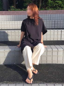 「ビーサンコーデ」｜Natsumiさん（レディース・159cm）の夏コーディネート