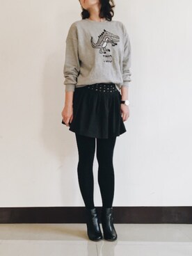 「ALDO（アルド）のアイテム（ブーツ）」を使った、+Hさん（レディース・165cm）の冬コーディネート