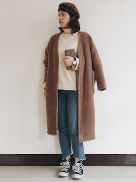 「STARMIMI（スターミミ）のアイテム（ジャケット/アウター）」を使った、+Hさん（レディース・165cm）の冬コーディネート