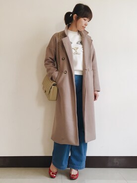 「STARMIMI（スターミミ）のアイテム（ジャケット/アウター）」を使った、+Hさん（レディース・165cm）の冬コーディネート