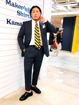 「ＩＶＹ」｜「アイテム（セットアップ）」を使った、Ricky さん（メンズ・173cm）の秋コーディネート