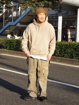 「dezert（デザート）のアイテム」を使った、Ricky さん（メンズ・173cm）の冬コーディネート